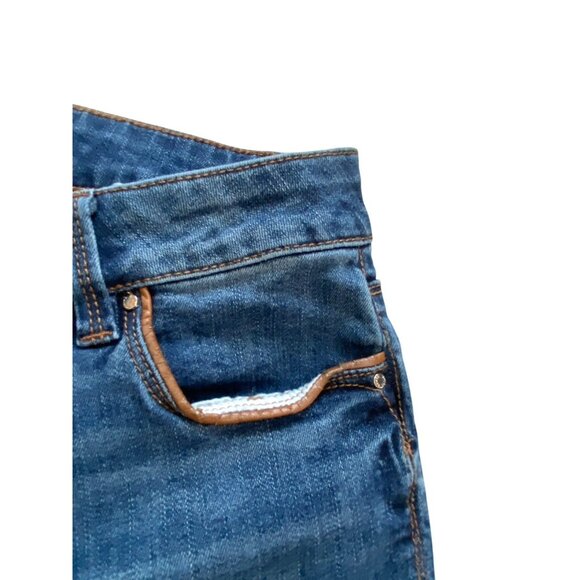 White House Black Market Womens ' The Skimmer ' Ankle Lace Up Jeans‎ Boho Size 4 - Picture 10 of 14